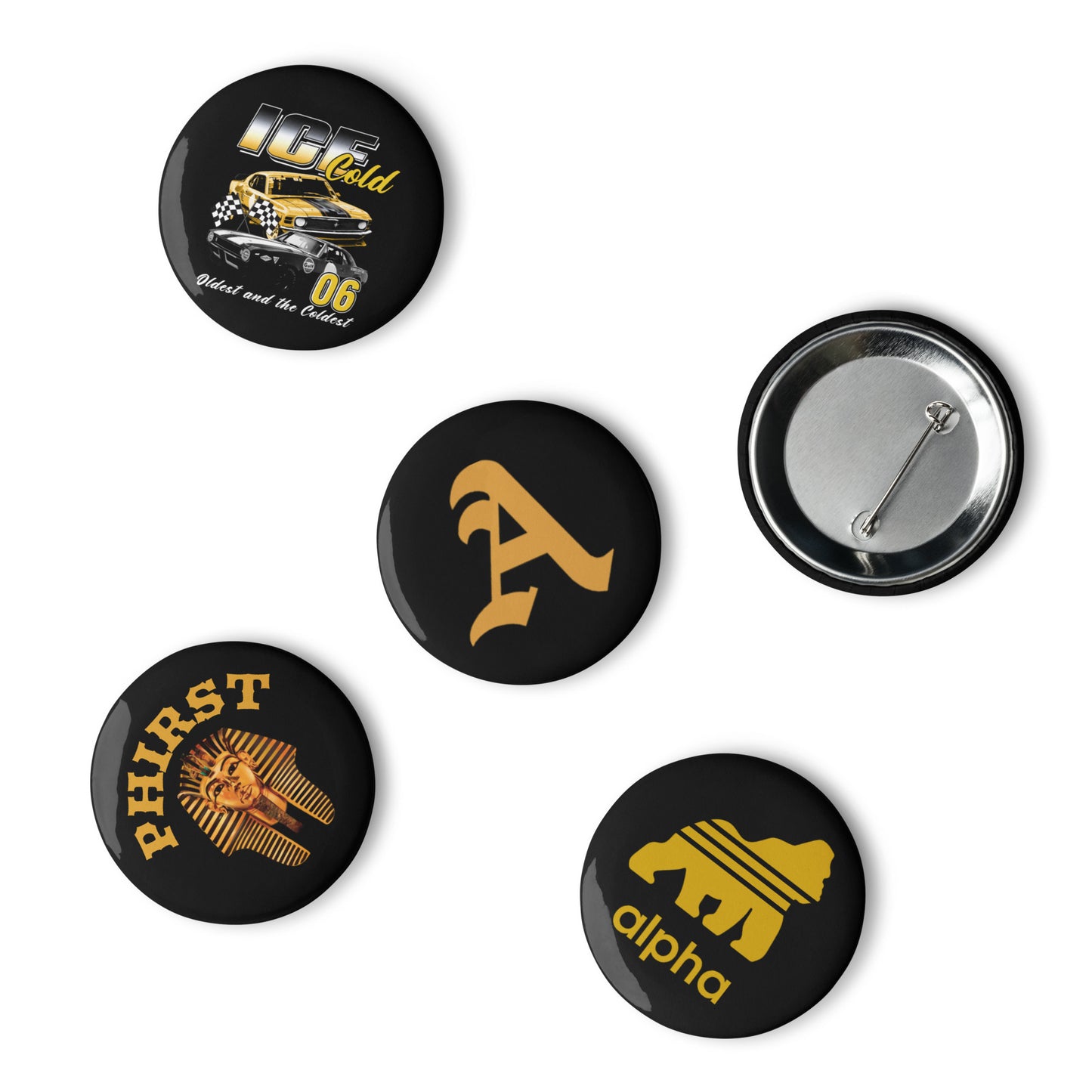 Alpha Button Pin Set