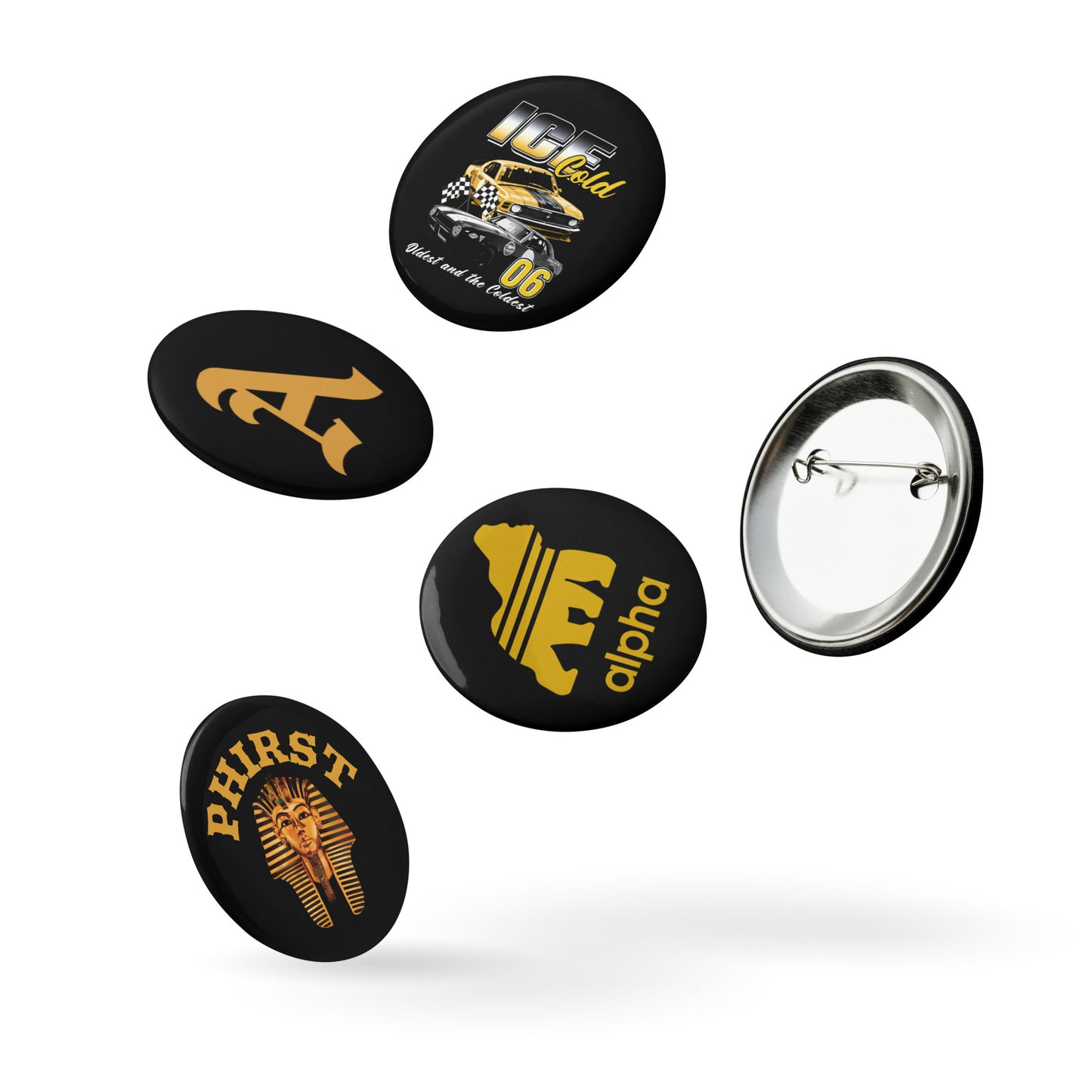 Alpha Button Pin Set